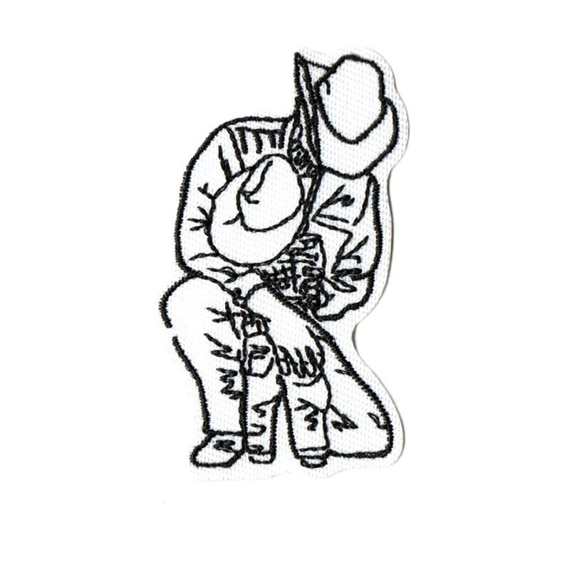 Wholesale Western Cowboy Creative Embroidery Sharpshooter Hat, Reins, Violin Boots Accessories Patch FS